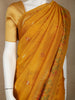 Yellow Floral Designed Raw Silk Saree - Diadem