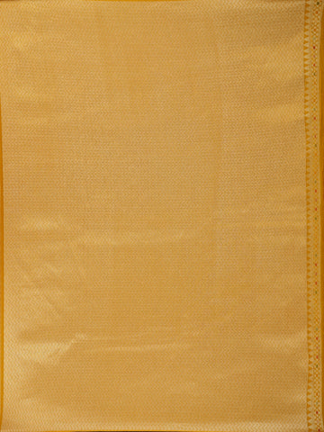 Yellow Floral Designed Raw Silk Saree - Diadem