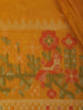 Yellow Floral Designed Raw Silk Saree - Diadem