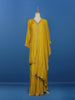 Yellow Floral Designed Semi Silk Salwar Suit - Diadem