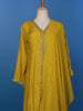 Yellow Floral Designed Semi Silk Salwar Suit - Diadem
