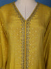 Yellow Floral Designed Semi Silk Salwar Suit - Diadem