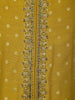 Yellow Floral Designed Semi Silk Salwar Suit - Diadem