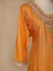 Yellow Floral Designed Semi Silk Sharara Salwar Suit
