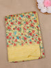Yellow Floral Designed Fancy Cotton Saree - Diadem