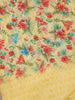 Yellow Floral Designed Fancy Cotton Saree - Diadem