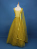 Yellow Floral Embroidered Net Lehenga for Bridesmaids - Diadem