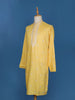 Yellow Floral Embroidery Cotton Kurta Set With Pant
