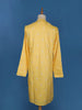 Yellow Floral Embroidery Cotton Kurta Set With Pant