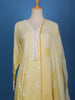 Yellow Floral Embroidery Cotton Salwar Suit - Diadem