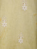 Yellow Floral Embroidery Cotton Salwar Suit - Diadem