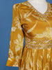 Yellow Floral Embroidery Crepe Gown - Diadem