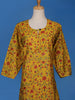 Yellow Floral Printed Cotton Kurti - Diadem