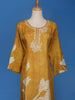 Yellow Floral Printed Cotton Kurti - Diadem