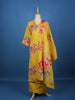 Yellow Floral Printed Cotton Salwar Suit