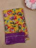 Yellow Floral Prints Fancy Georgette Saree - Diadem