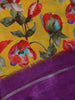 Yellow Floral Prints Fancy Georgette Saree - Diadem