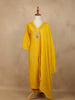 Yellow Floral Sequins Design Cotton Salwar Suit - Diadem