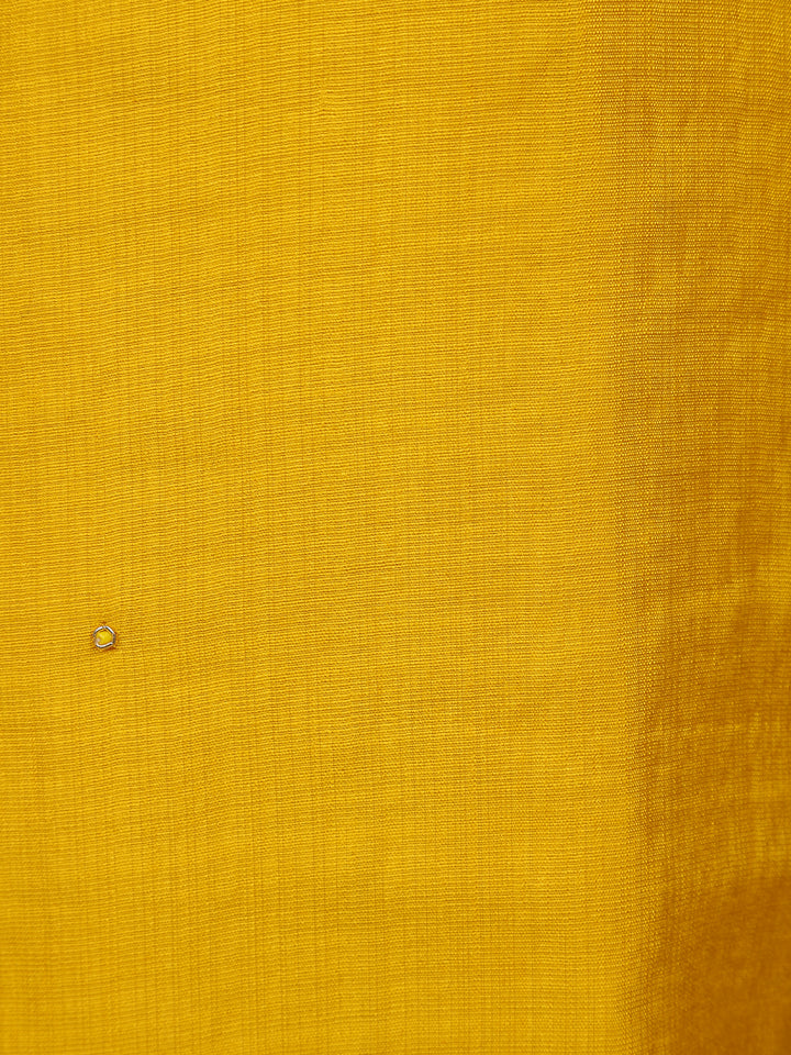 Yellow Floral Sequins Design Cotton Salwar Suit - Diadem