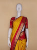 Yellow Floral Woven Pure Kanchipuram Silk Saree - Diadem