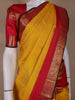 Yellow Floral Woven Pure Kanchipuram Silk Saree - Diadem