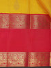 Yellow Floral Woven Pure Kanchipuram Silk Saree - Diadem