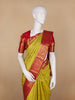 Yellow Floral Woven Pure Kanchipuram Silk Saree - Diadem