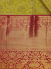 Yellow Floral Woven Pure Kanchipuram Silk Saree - Diadem