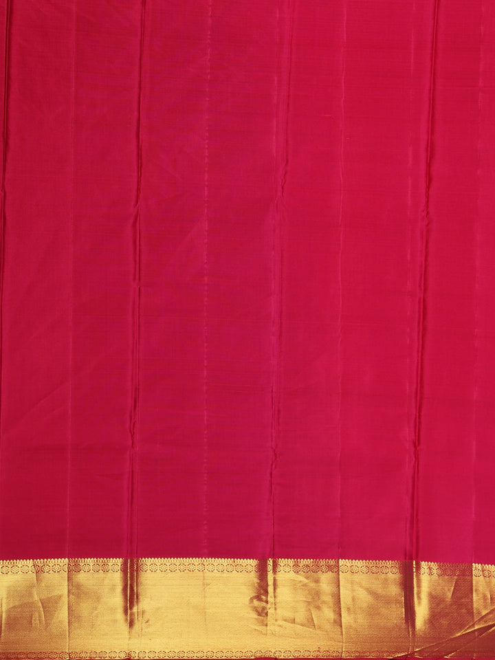 Yellow Floral Woven Pure Kanchipuram Silk Saree - Diadem