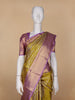 Yellow Floral Woven Pure Kanchipuram Silk Saree - Diadem