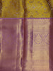 Yellow Floral Woven Pure Kanchipuram Silk Saree - Diadem