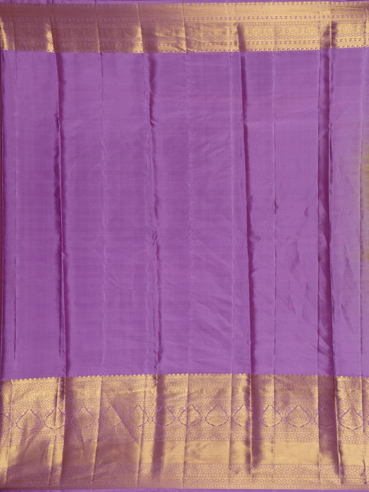 Yellow Floral Woven Pure Kanchipuram Silk Saree - Diadem