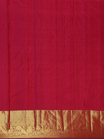 Yellow Floral Woven Pure Kanchipuram Silk Saree - Diadem