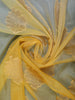 Yellow Floral Zari Sequin Embellishment Organza Saree - Diadem