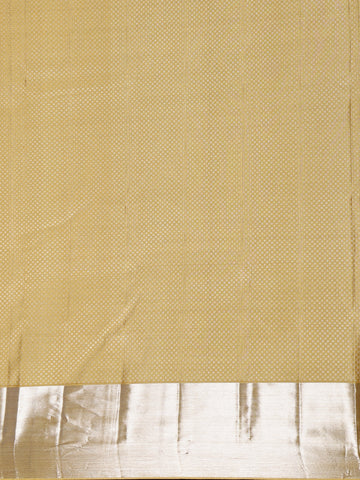 Yellow Floral and Leaf Woven Pure Kanchipuram Silk Saree - Diadem