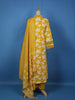 Yellow Floral Designed Cotton Salwar Suit