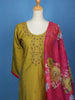 Yellow Floral Designed Cotton Salwar Suit - Diadem