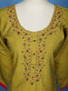 Yellow Floral Designed Cotton Salwar Suit - Diadem