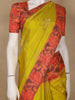 Yellow Floral Woven Pure Kanchipuram Silk Saree - Diadem