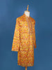 Yellow Paisley And Sequins Embroidery Semi silk Kurta Set With Pant