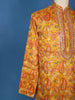 Yellow Paisley And Sequins Embroidery Semi silk Kurta Set With Pant
