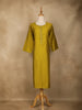 Yellow Plain Cotton Rayon Kurti - Diadem