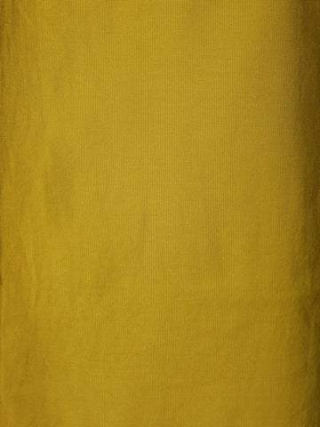 Yellow Plain Cotton Rayon Kurti - Diadem