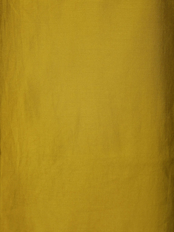 Yellow Plain Cotton Rayon Kurti - Diadem
