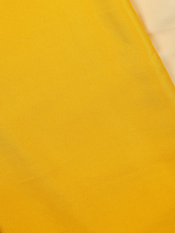 Yellow Solid Design Satin Saree - Diadem