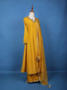 Yellow Solid Zardosi Worked Semi Silk Salwar Suit