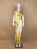 Yellow Sun Flower Designed Satin Fancy Saree - Diadem
