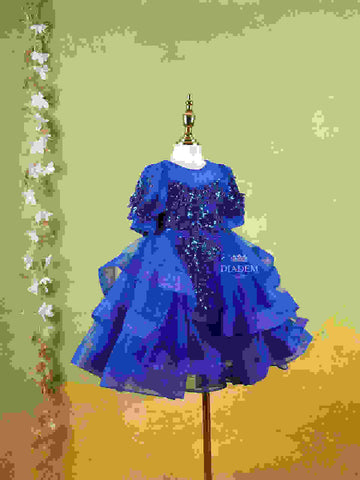 3D Flowers Adorned Gown