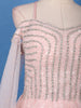 Light Pink Stone and Sequin Embellished Net Gown - Diadem