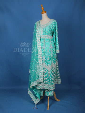 Aqua Blue Salwar Suit